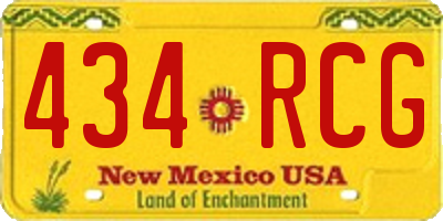 NM license plate 434RCG