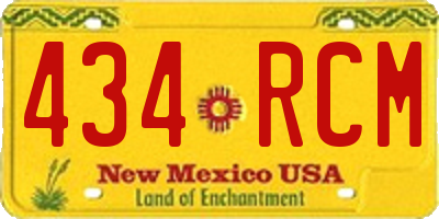 NM license plate 434RCM
