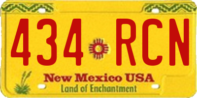 NM license plate 434RCN