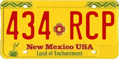 NM license plate 434RCP