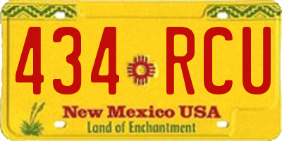 NM license plate 434RCU