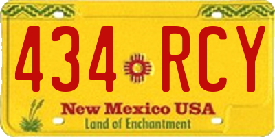 NM license plate 434RCY