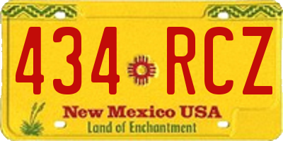 NM license plate 434RCZ
