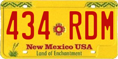 NM license plate 434RDM