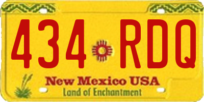 NM license plate 434RDQ