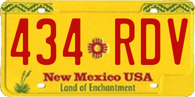 NM license plate 434RDV