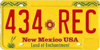 NM license plate 434REC