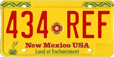 NM license plate 434REF
