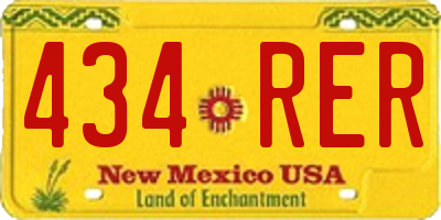 NM license plate 434RER