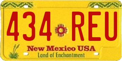 NM license plate 434REU
