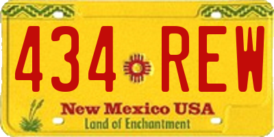 NM license plate 434REW