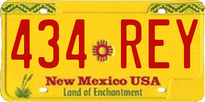 NM license plate 434REY