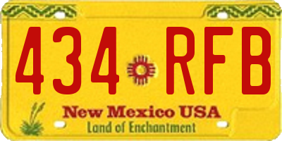 NM license plate 434RFB