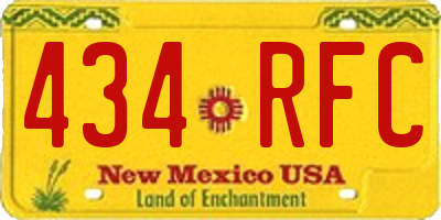 NM license plate 434RFC