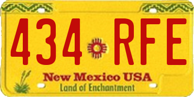 NM license plate 434RFE