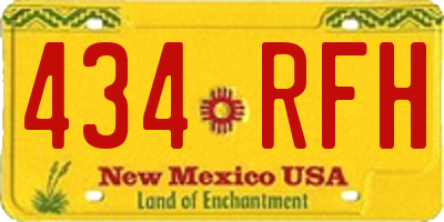 NM license plate 434RFH