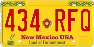 NM license plate 434RFQ