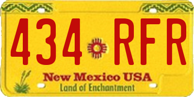 NM license plate 434RFR