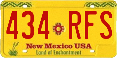 NM license plate 434RFS