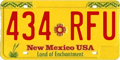 NM license plate 434RFU