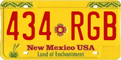 NM license plate 434RGB
