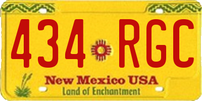 NM license plate 434RGC