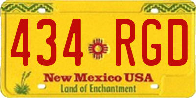 NM license plate 434RGD