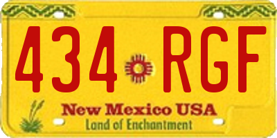 NM license plate 434RGF