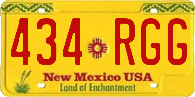 NM license plate 434RGG