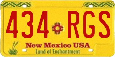 NM license plate 434RGS