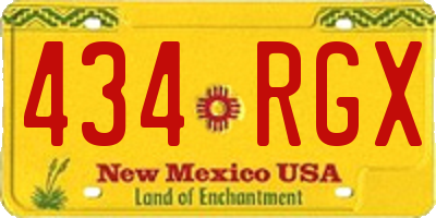 NM license plate 434RGX