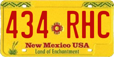 NM license plate 434RHC