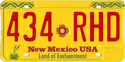 NM license plate 434RHD