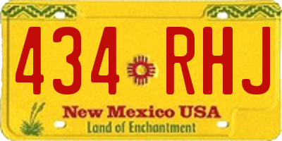 NM license plate 434RHJ