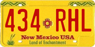 NM license plate 434RHL