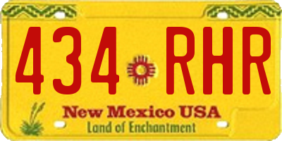 NM license plate 434RHR