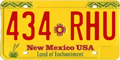 NM license plate 434RHU