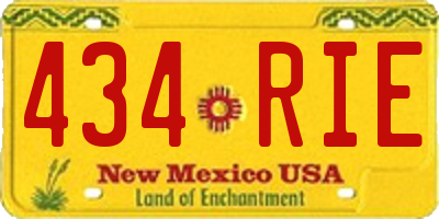 NM license plate 434RIE