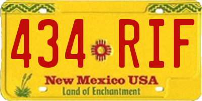 NM license plate 434RIF