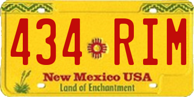 NM license plate 434RIM