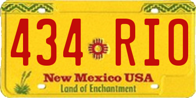 NM license plate 434RIO