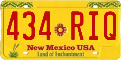 NM license plate 434RIQ