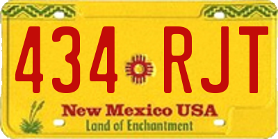 NM license plate 434RJT
