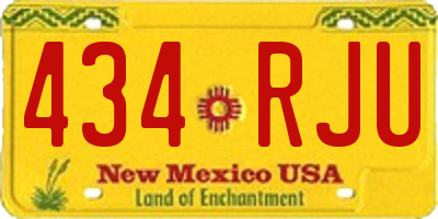 NM license plate 434RJU