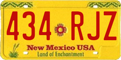 NM license plate 434RJZ