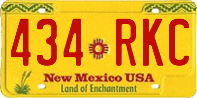 NM license plate 434RKC