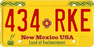 NM license plate 434RKE
