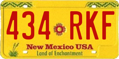 NM license plate 434RKF
