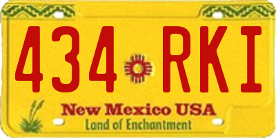 NM license plate 434RKI