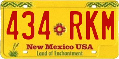 NM license plate 434RKM